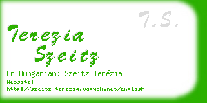 terezia szeitz business card
