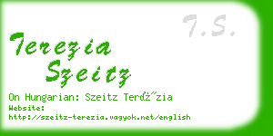 terezia szeitz business card